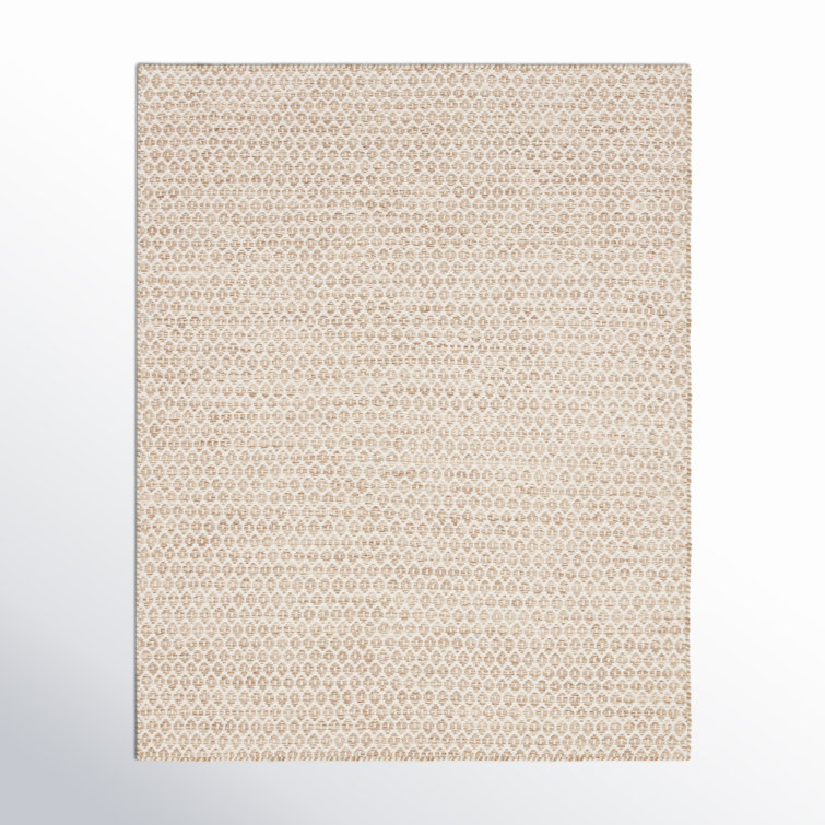 Eladio Ivory Trellis 8' x 10' Handmade Wool Area Rug