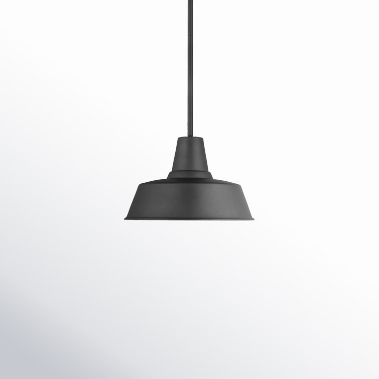 Black Aluminum 14" Industrial Barn Pendant Light