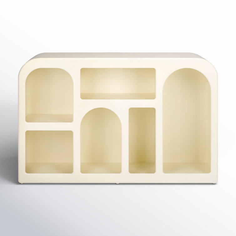 Noni Ivory MDF Console Table with Assorted Storage Compartments