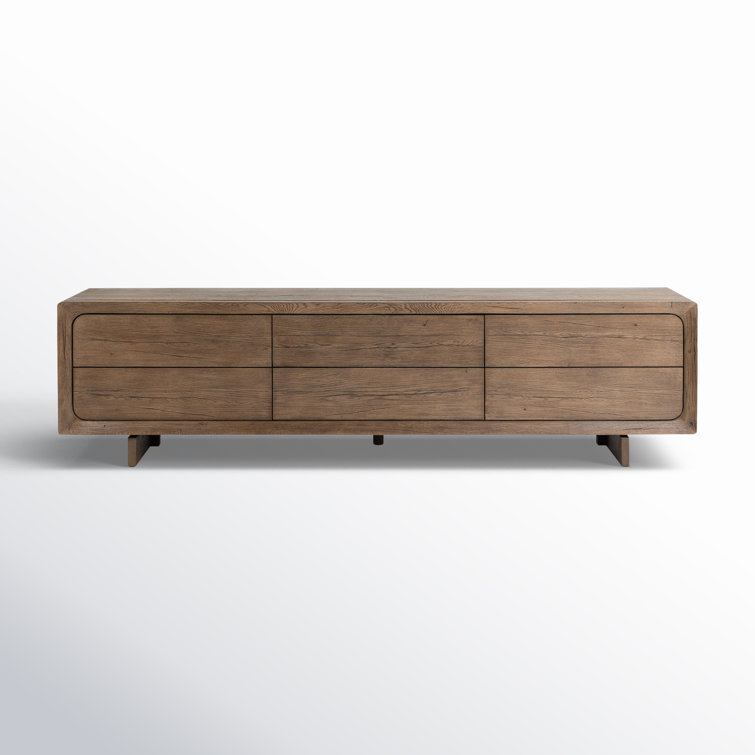 Gray Oak 94" Media Console with Cabinet
