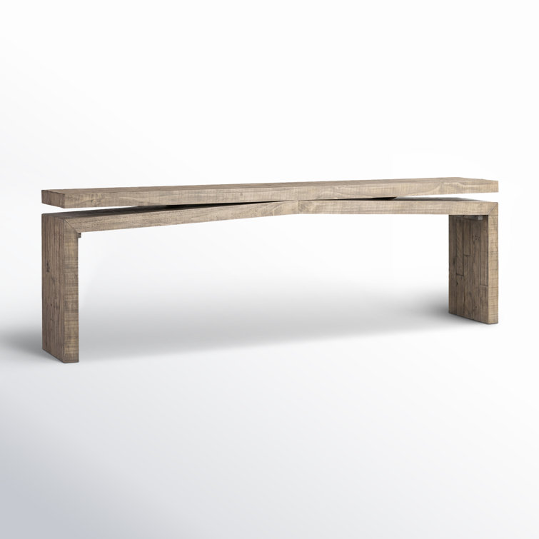 Weathered Wheat Reclaimed Wood Console Table with Storage
