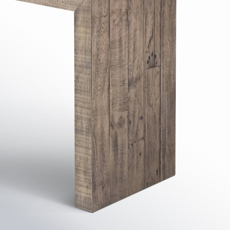 Weathered Wheat Reclaimed Wood Console Table with Storage
