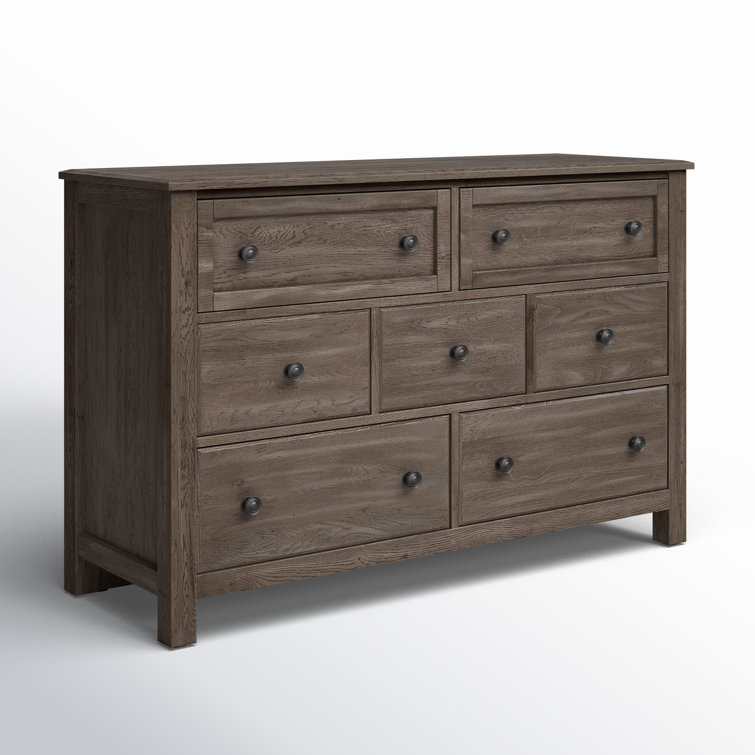 Driftwood Gray White Oak 7-Drawer Farmhouse Dresser