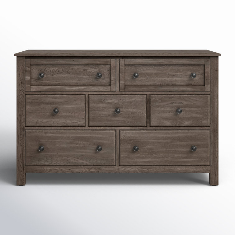 Driftwood Gray White Oak 7-Drawer Farmhouse Dresser
