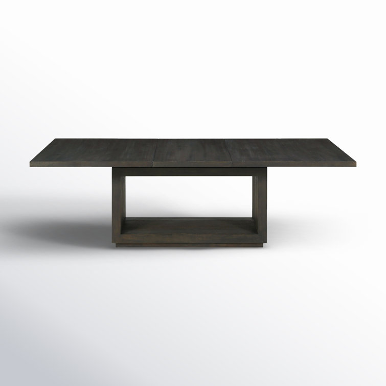 Oxford Modern Extendable Dining Table in Distressed Basalt Gray