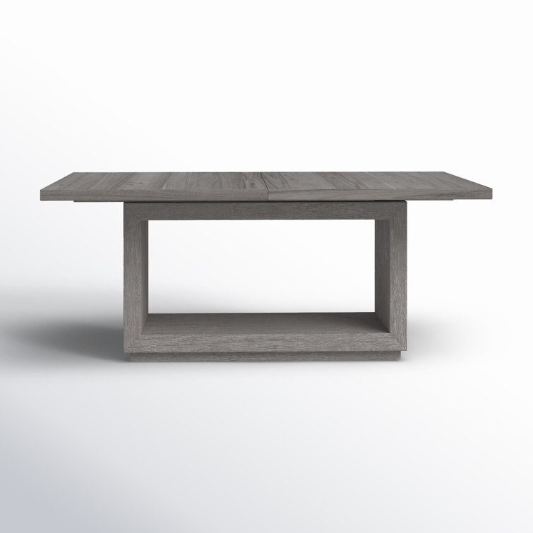 Oxford Modern Extendable Dining Table in Distressed Basalt Gray