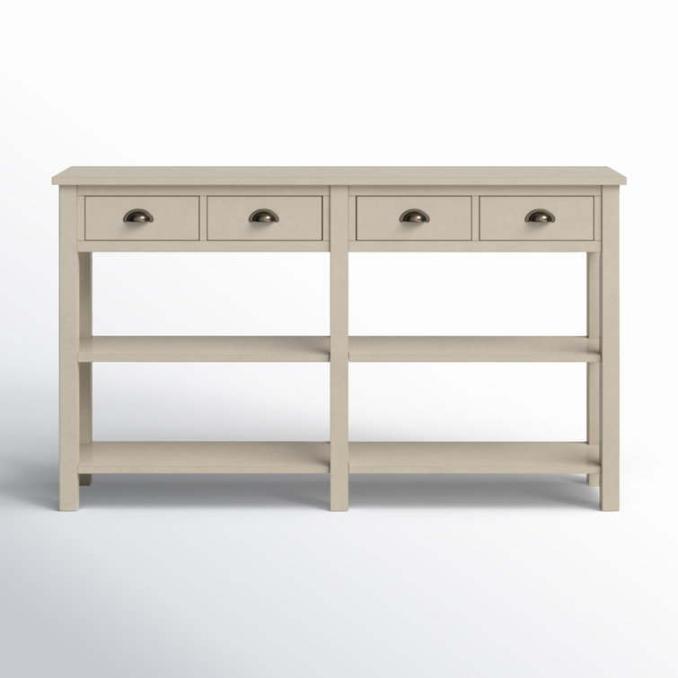Galileo Cream 60" Wood Console Table with Storage