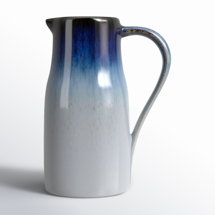 Cypress Grove 9.5'' High Ceramic Stoneware Large Pitcher