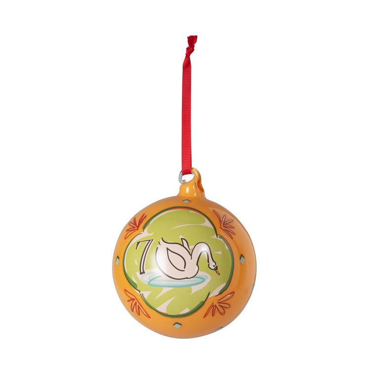 12 Days of Christmas Multicolor Glass Ball Ornament Set
