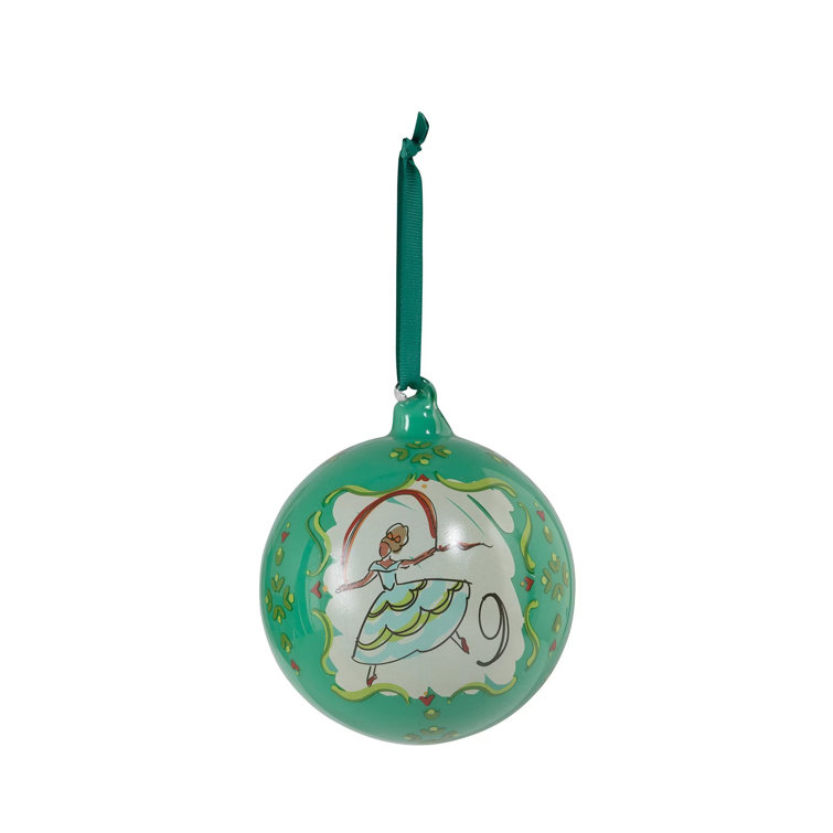 12 Days of Christmas Multicolor Glass Ball Ornament Set