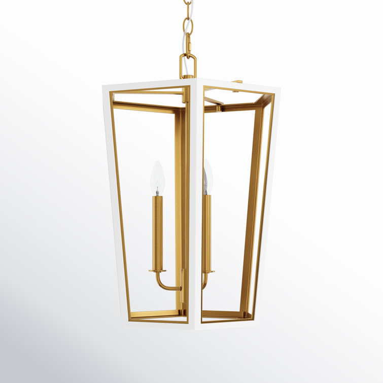 Alexa Hampton Transitional Hexagon Matte White Indoor/Outdoor Lantern