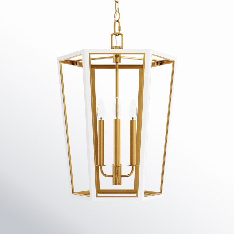 Alexa Hampton Transitional Hexagon Matte White Indoor/Outdoor Lantern
