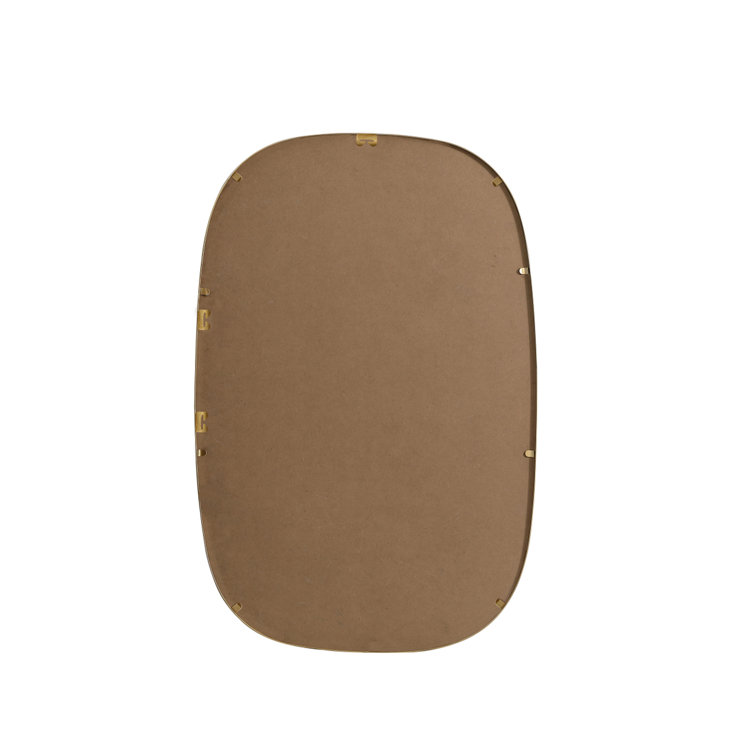 Brass Framed Oval Full Length Bathroom Mirror