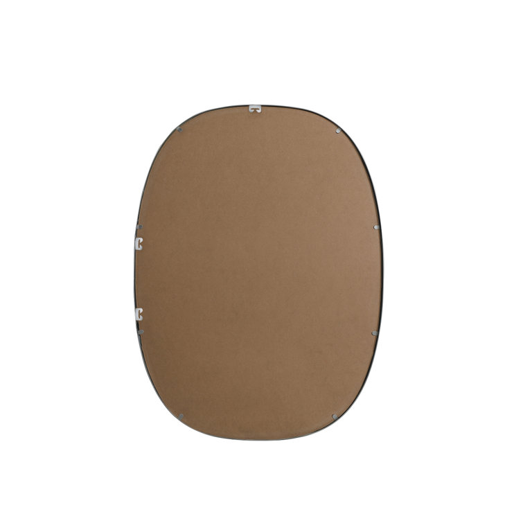Silver Metal Framed Oval Full Length Vanity Mirror