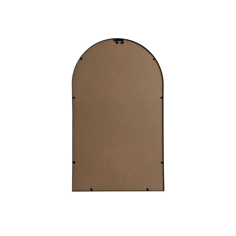 Black Arch Metal Frame Rectangular Wall Mirror