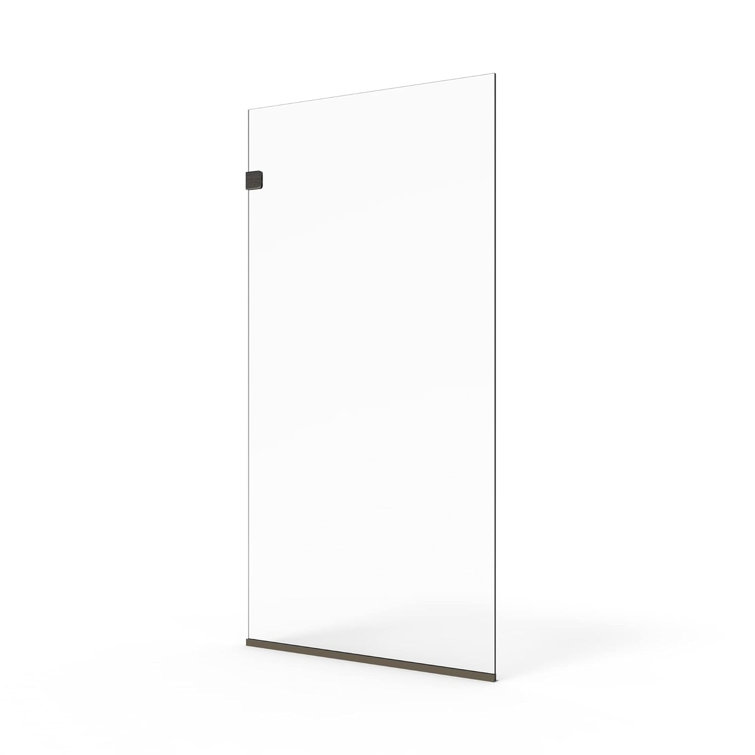 Milan 30 x 72 Inch Clear Glass Frameless Fixed Shower Door in Chrome