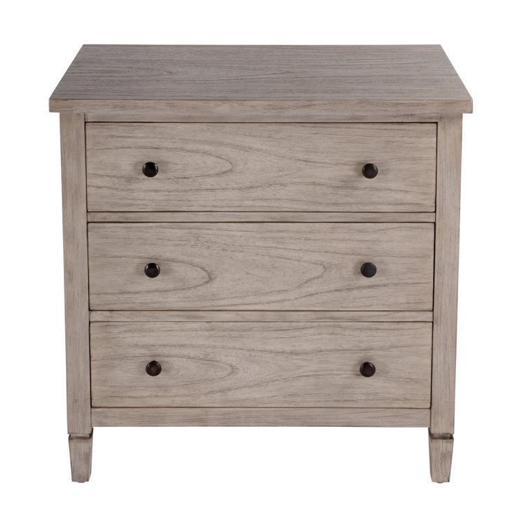 Desert Sand Traditional 3-Drawer Dresser with Bronze Hardware