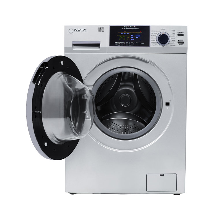 Silver 1.62 cu. ft. Stainless Steel Smart Washer Dryer Combo