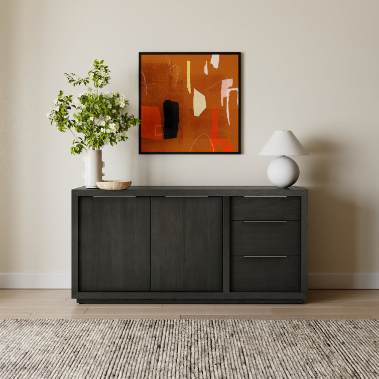 Modus Oxford 66'' Distressed Basalt Gray Contemporary Sideboard
