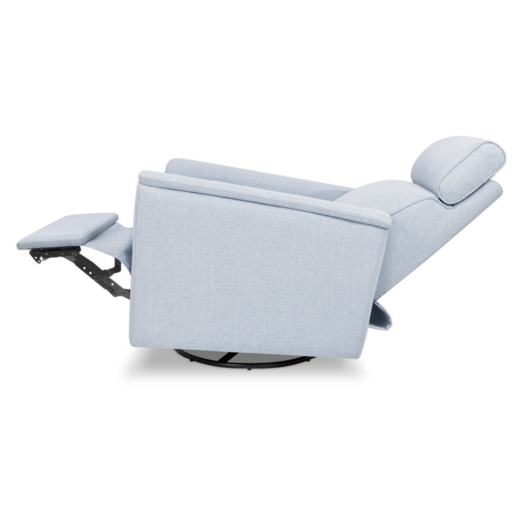 Chambray Eco-Twill Power Recliner with Swivel and Glider