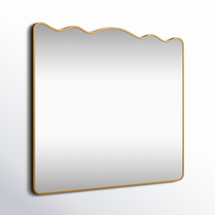 Classic Gold Metal Framed Rectangular Wall Mirror