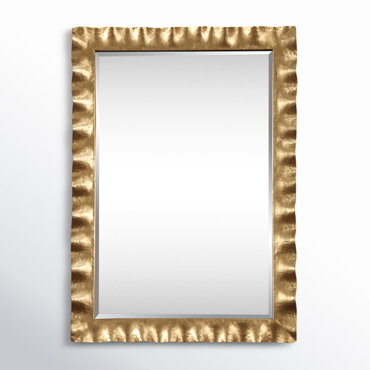 Hand Forged Gold Leaf Rectangular Wall Mirror