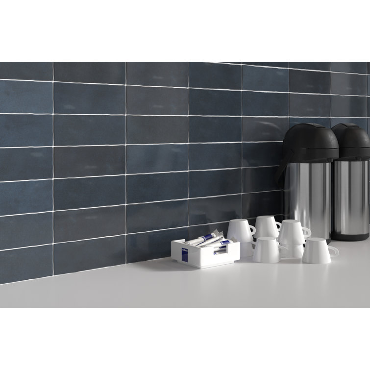 Azul Glossy Blue Porcelain Wall Tile 3 in. x 8 in.