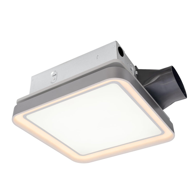 Matte Black 100 CFM Bathroom Exhaust Fan with LED Light