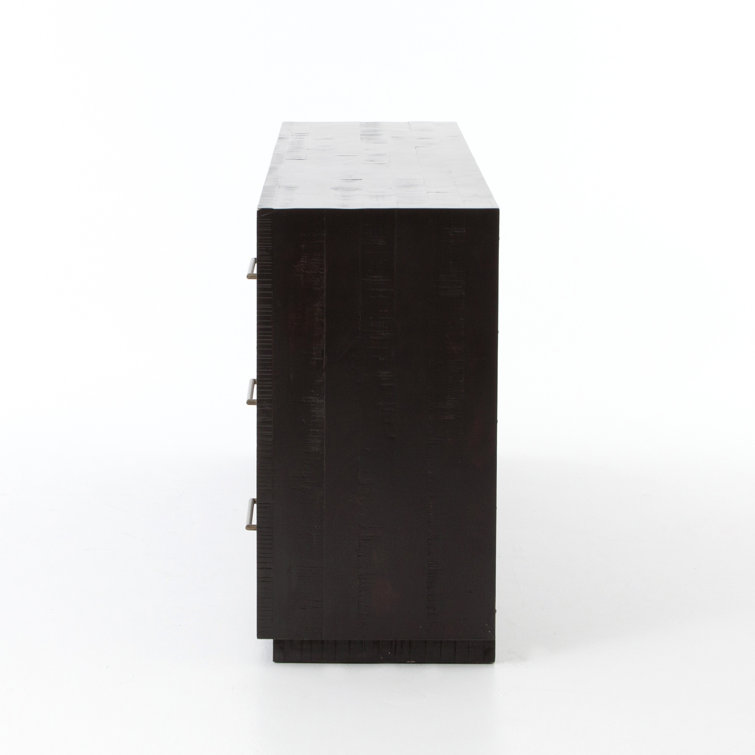 Alexa 88" Burnished Black Acacia 9-Drawer Dresser