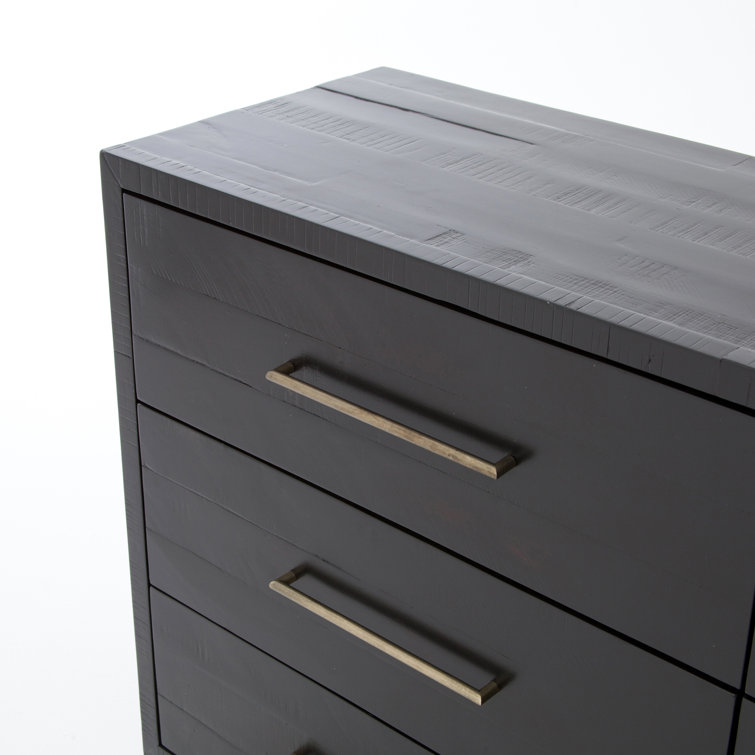 Alexa 88" Burnished Black Acacia 9-Drawer Dresser