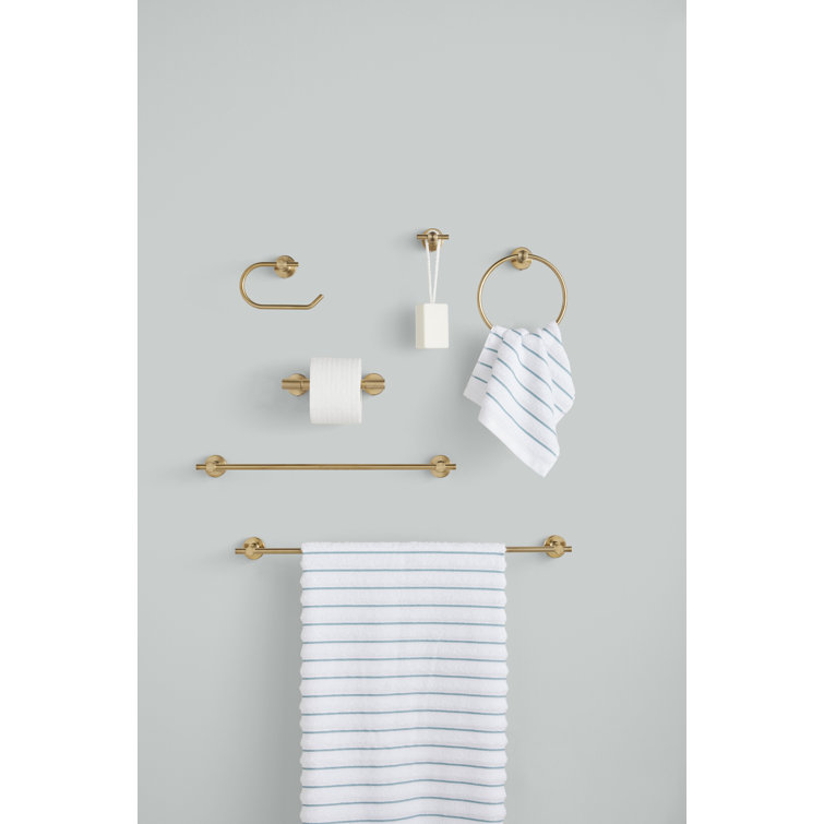 Brushed Bronze Wall Mounted Circular Towel Ring