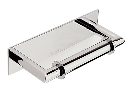Polished Chrome Modern Double Post Toilet Paper Holder