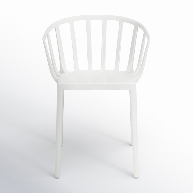 Venice White Classic Indoor/Outdoor Plastic Arm Chair