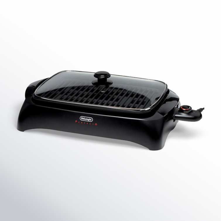 Perfecto Black Aluminum Electric Indoor Grill with Lid