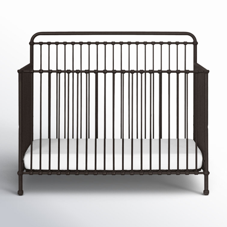 Vintage Iron Black Convertible Toddler Crib
