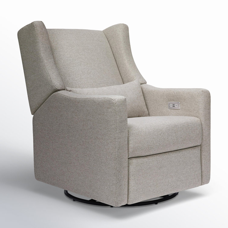 Eco-Weave Grey Performance Swivel Reclining Armchair with USB