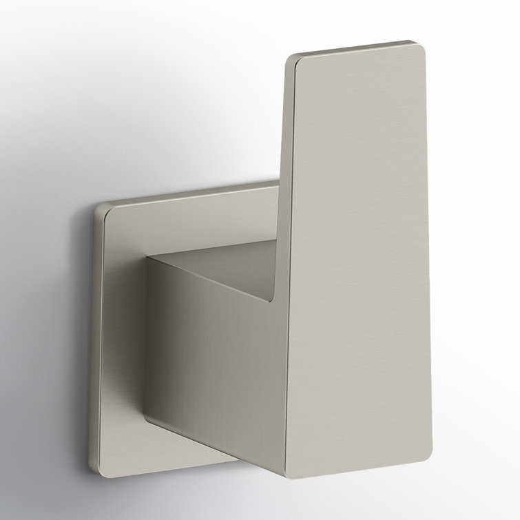 Vibrant Brushed Nickel Modern Wall Mounted Robe Hook