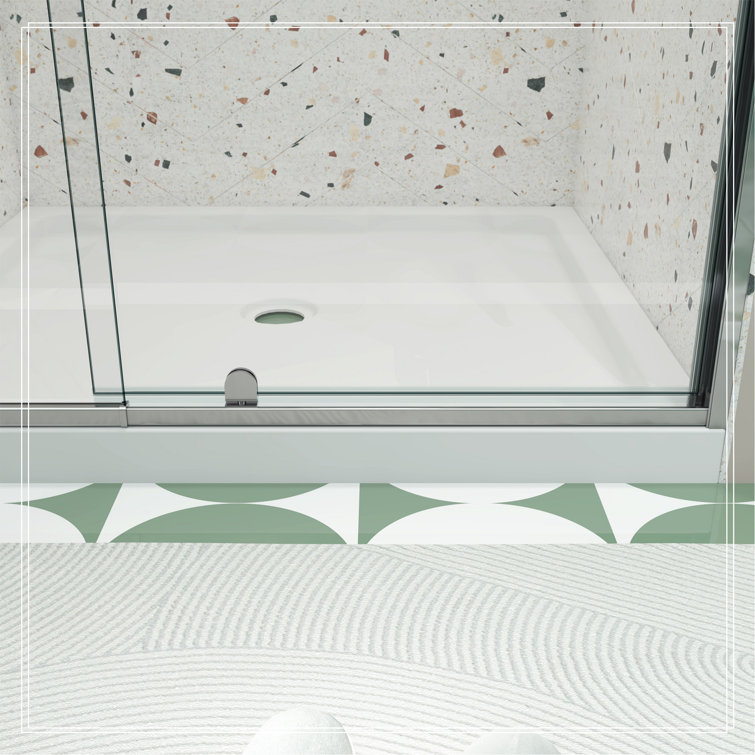 60 in. Chrome Framed Pivot Shower Door with Clear Glass