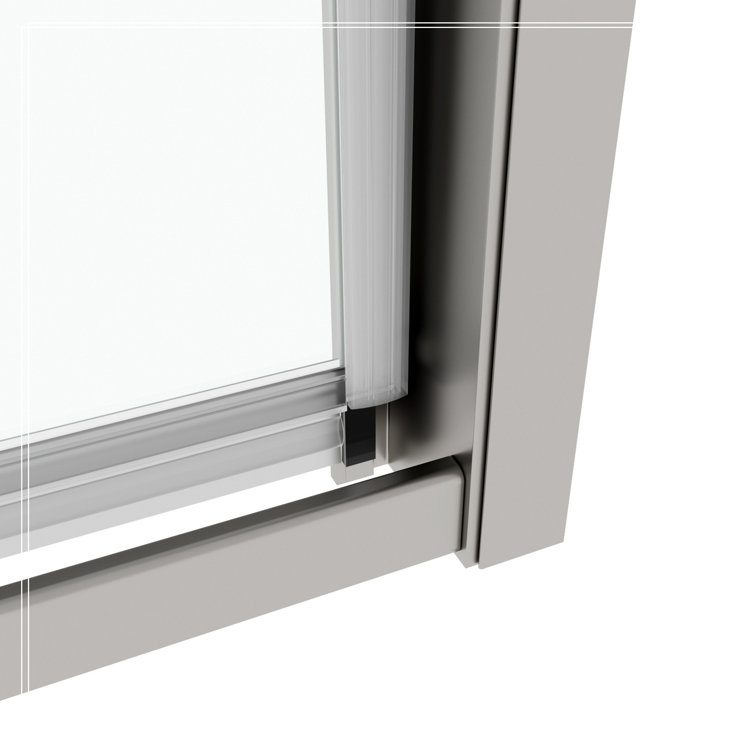 60 in. Chrome Framed Pivot Shower Door with Clear Glass