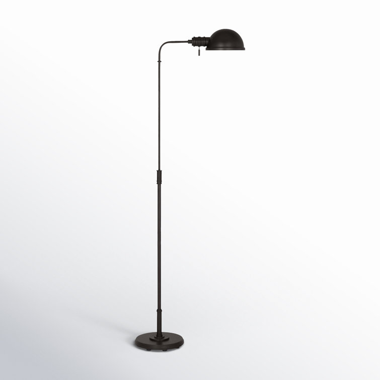 Aged Iron Adjustable Arc Outdoor Floor Lamp