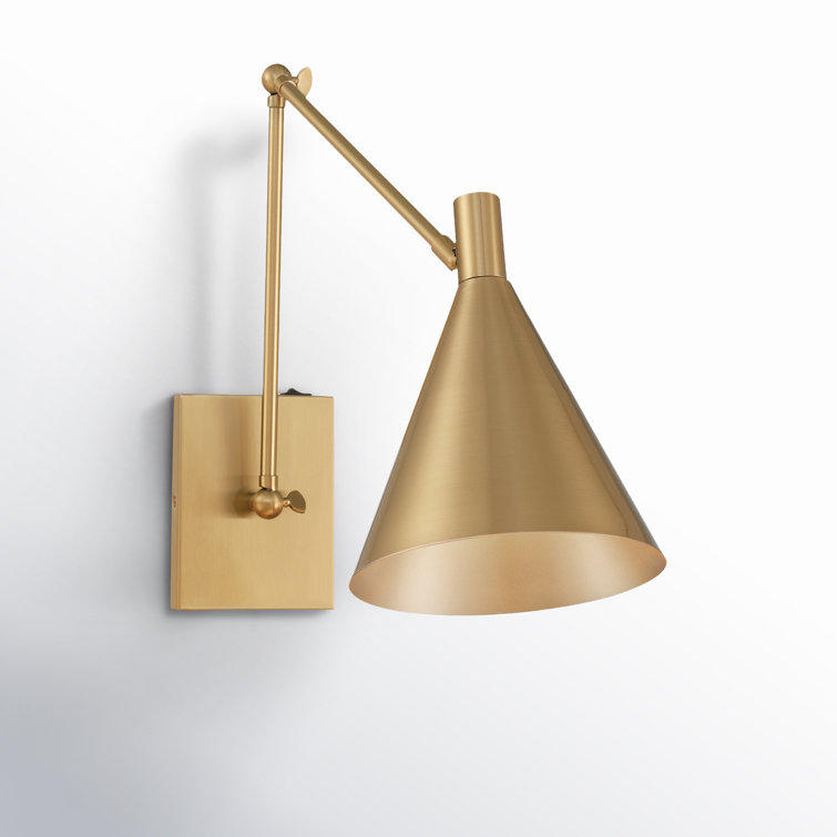 Noble Brass Adjustable Swing Arm Wall Sconce
