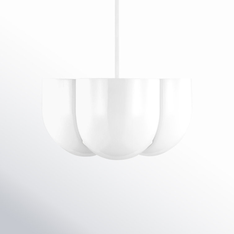 Matte White Milk Glass 4-Light Pendant