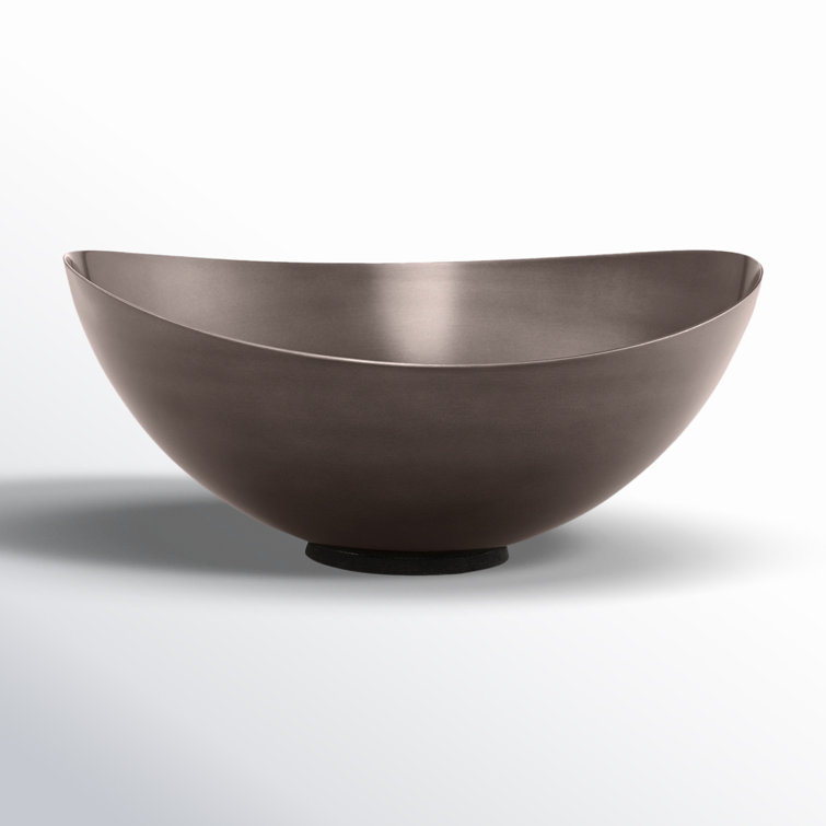 Burnished Stainless Steel Decorative Bowl