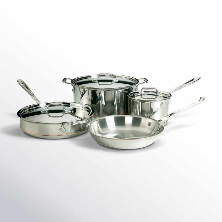 Copper Core 5-Ply Stainless Steel 7-Piece Cookware Set