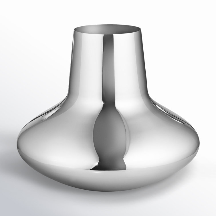 Large Stainless Steel Modern Table Vase
