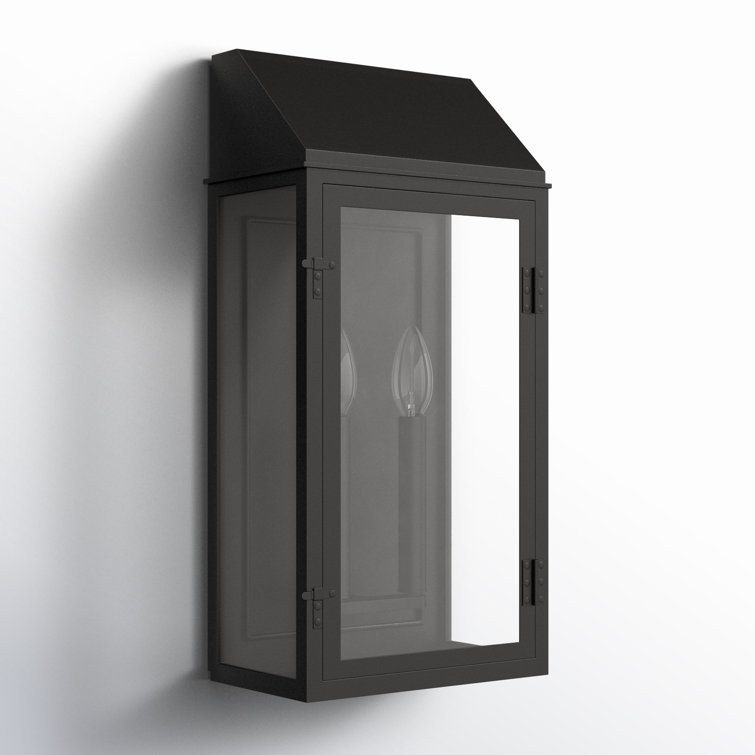Hingham Textured Black 20" Dimmable Outdoor Wall Lantern