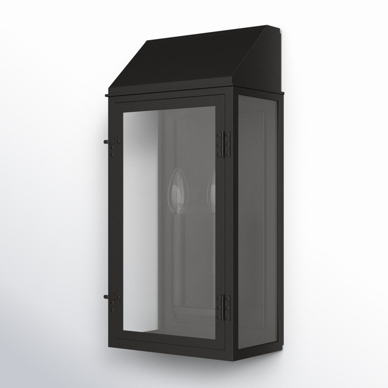 Hingham Textured Black 20" Dimmable Outdoor Wall Lantern