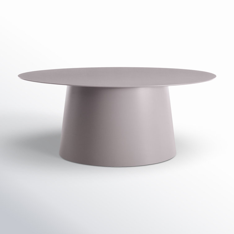 Marine Blue Metal Outdoor Coffee Table, 36"