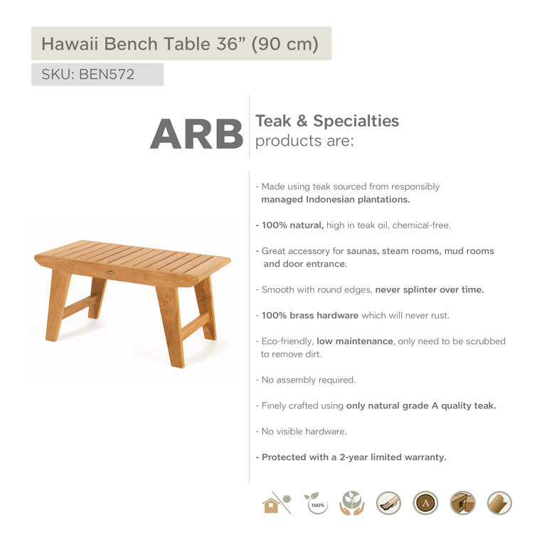 Teak Wood 36-Inch Corner Shower Bench