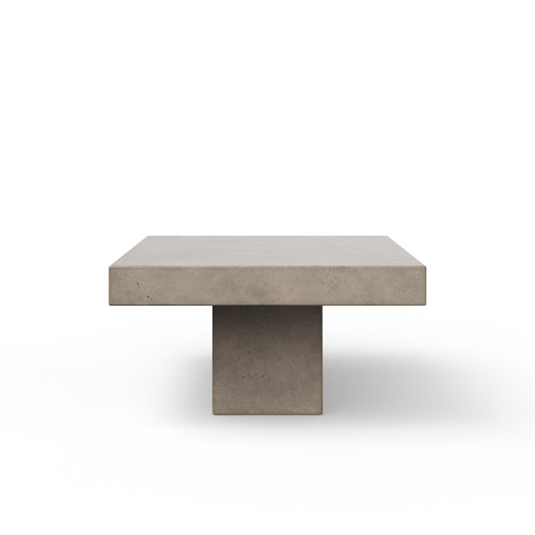 Una Dark Gray Concrete Rectangular Coffee Table